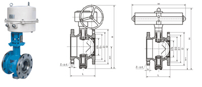 Qv347、Qv647、Qv947 V型調(diào)節(jié)球閥結(jié)構(gòu)圖