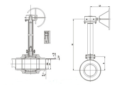 Q61F/H/Y加長(zhǎng)桿埋地式全焊接球閥結(jié)構(gòu)圖