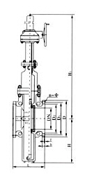 Z943WF防爆電動平板閘閥結(jié)構(gòu)圖